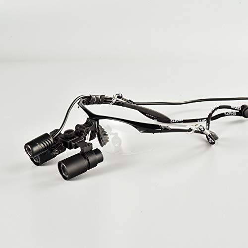 Songzi Optics 4X Sport Frame Kepler Binocular Medical Surgical Loupes with LED Headlight for Dental Brain Surgery Vascular Anastomosis Operation Others (Working Distance: L(500mm))