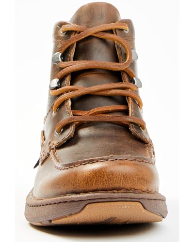 Justin Men's Hazer Casual Lace-Up Lacer Shoe Moc Toe Brown 14 D(M) US4