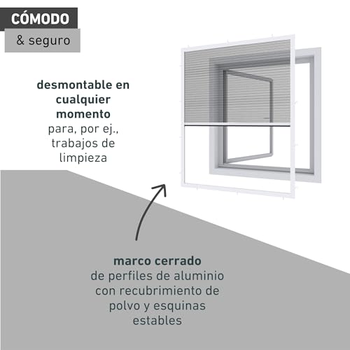 Estor plisado para ventana de 130x150 cm Windhager Expert blanco 8