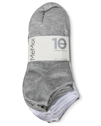 Image of MeMoi Women's 10-Pack Low Cut Ankle Socks, Running, Gym, Fitness Apparel