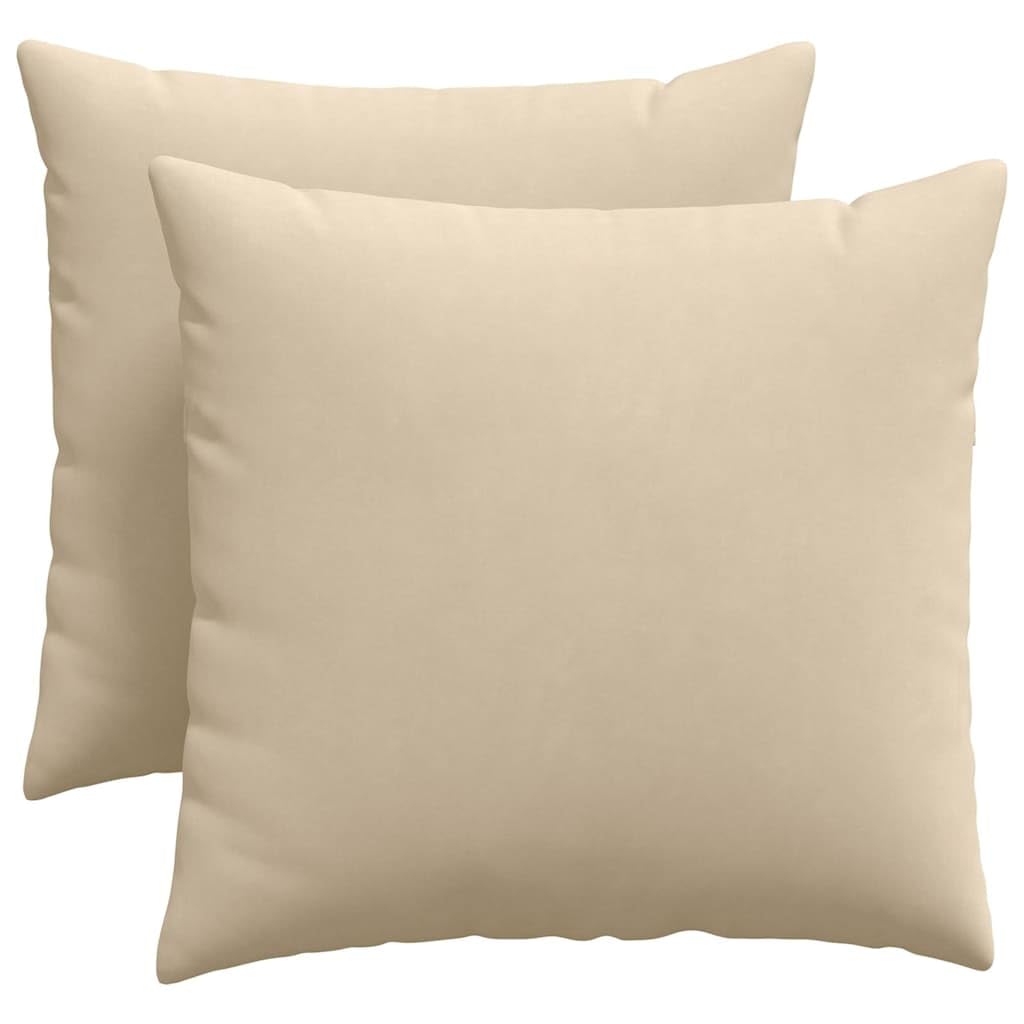 Lot de 2 coussins décoratifs 50x50 cm avec housse amovible en tissu lavable