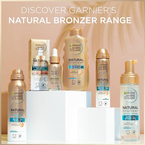 Garnier Ambre Solaire Natural Bronzer Quick Drying Body Self Tan Mist, Medium, Intense & Streak Free Fake Tan, Lasts Up to 1 week, Approved by Curelty Free International, Vegan Formula, 150ml - Image 6