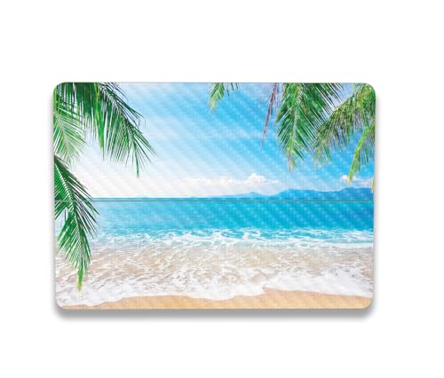 Image of MightySkins Carbon Fiber Skin Compatible with Microsoft Surface Laptop Studio 2 (2023) Full Wrap Kit - Pristine Beach | Protective Durable Textured Carbon Fiber Finish | Made in The USA