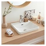 MOB-IN Lavabo Semi incasso quadrato bianco Lea