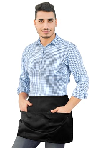 Tablier mixologue serveur homme femme noir Under NY Sky demi-réel durable