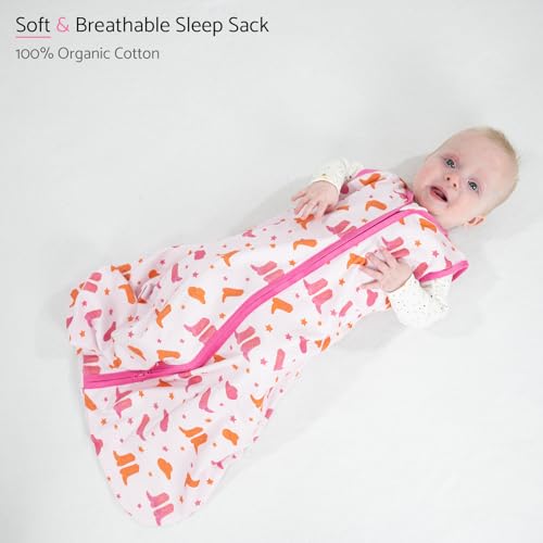 Image of LollyBanks Sleep Sack, 100% Cotton Neutral Baby Sacks, 0.5 TOG Sleep Sacks Lightweight with 2-Way Zipper