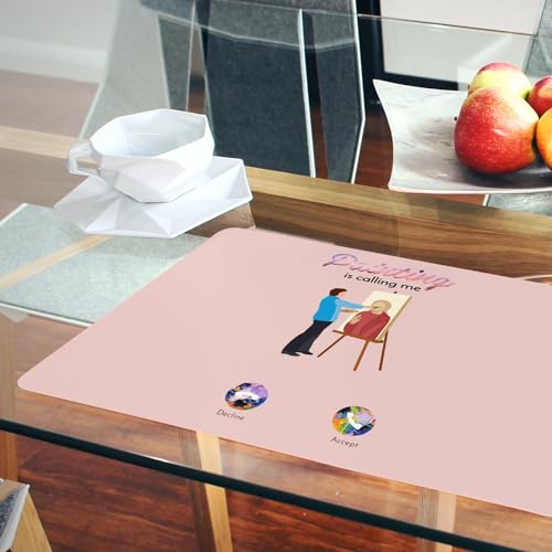 Napperons souples en liège rose pour protéger la table des taches