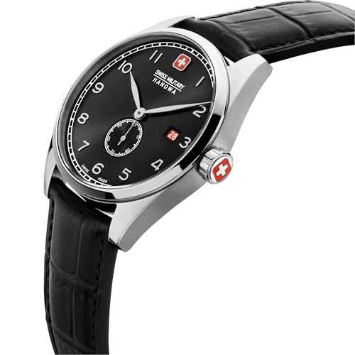 Image of Swiss Military Hanowa Lynx Black Dial Watch for Men - SMWGB0000703