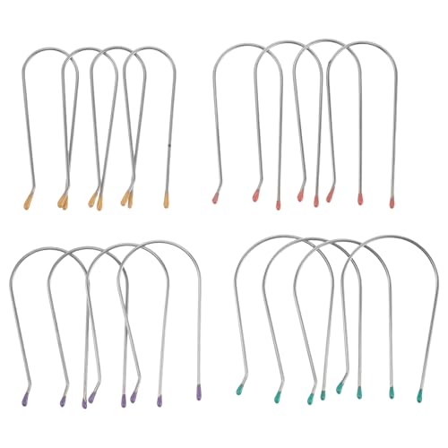 VILLFUL Fermagli per Bigodini in Metallo U Forme Assortite 32 Pezzi 1”-1,25”-1,5”-1,75” Clip di Ricambio per Rulli Riscaldanti Bigodini Elettrici per Uso Domestico e Salone