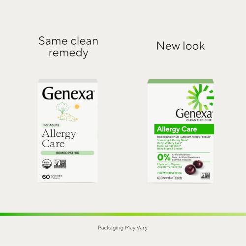 Genexa Allergy Relief, Drug Free & Made Clean, 60 Chewable Tablets - image 2
