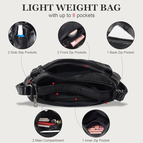 Bolso de hombro de cuero PU suave para mujer WITERY miniatura 4