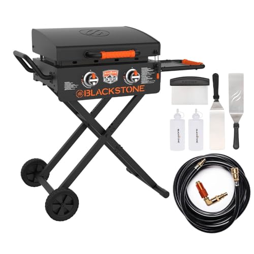 Blackstone On The Go 22" Omnivore Griddle RV-Ready Package - Includes Propane Quick Connect and Griddle Tool Kit - The Ultimate Blackstone Grill Kit