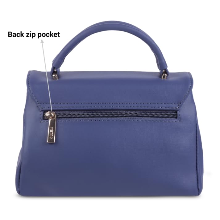 Image of Metro Women Classic Textured Handbag with Detachable Strap