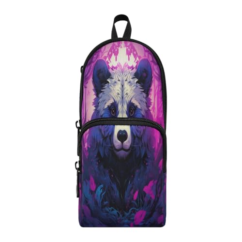 Panda Chiaro Astuccio per Matite Divertenti Astucci per Penne Tipo Zainetto per Bambini e Ragazzi fantasia viola