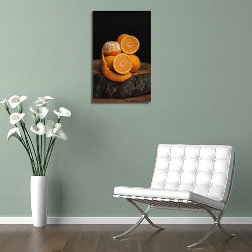 Mandarines pelées tableau pour raviver un mur blanc vide 40x60 cm. - 5