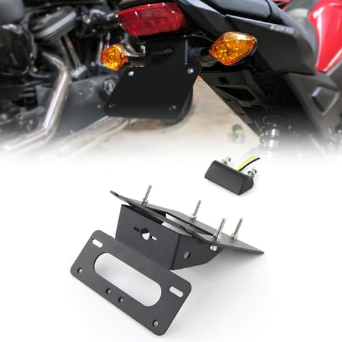 Xitomer for Grom Fender Eliminator Fit for GROM 2017 2018 2019 2020 MSX125 Grom, with Led License Plate Light, Compatible with OEM/Stock Turn Signal (Black)