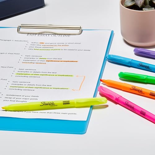 Surligneurs pointe biseautée Sharpie à encre fluorescente