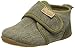 Living Kitzbühel Jungen Unisex Kinder Babyklett. Velourkappe Uni Hausschuh, Khaki, 19 EU
