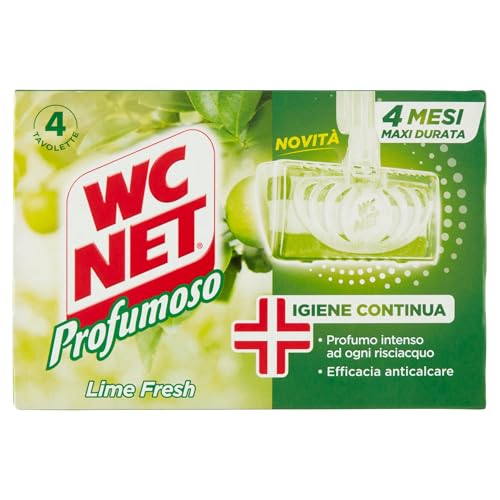 Wc Net Parfumé Tablette Lime Fresh, 1 Paquet de 4 Tablettes