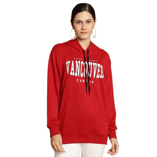 Image of Mack Jonney Printed Hooded Cotton Fleece Sweatshirt for Women-MACK32482