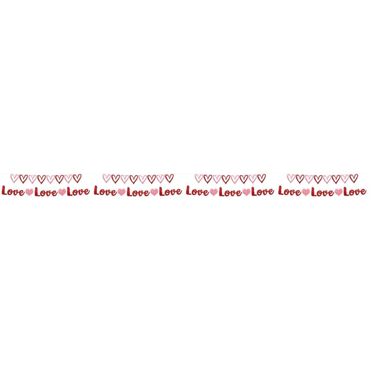 MAGICLULU 4 Sätze Pull-flag Zum Valentinstag Wimpel Dekoration Rot Neon Tank Hochzeitsdeko Wandverkleidung Festival-hintergrunddekor Valentinstag Ammer 300 G Staubpapier 2 Stück * 4