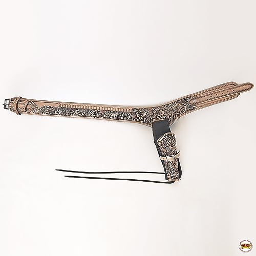 Hilason Western Right Hand Gun Holster Rig 22 Caliber Leather Cowboy | Costume Holster | Cowboy Gun Holster | Gun Belt Holster | Leather Gun Holster | Holster Belt #TOP5