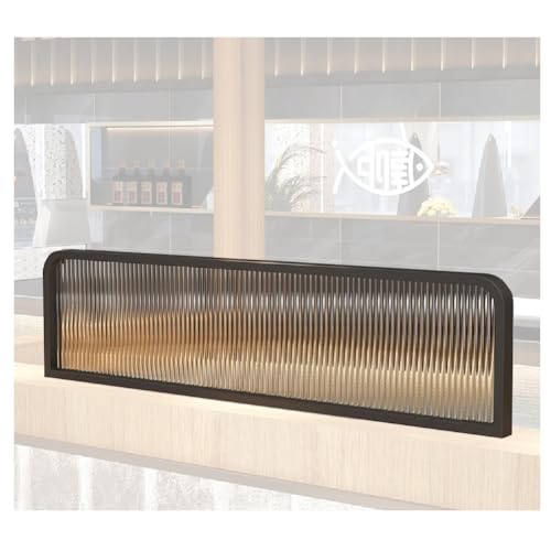Biombo Separador De Escritorio Independiente, Protector De Privacidad Para Oficina, Restaurante, Recepción, Color Dorado, 0,9 X 30 Cm, Mejora La Experiencia Del Cliente En El Espacio De Trabajo, Negr