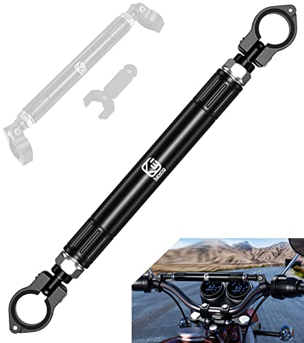 BRCOVAN Aluminum Alloy Cross Bar for Motorcycle, Length Adjustable Design Handlebar Extender Extension, Motorcycle Balance Bar Reinforce Lever Compatible with Handlebar 22mm in Diameter
