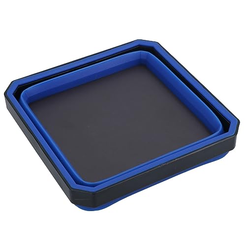 Collapsible Magnetic Parts Tray Dish Storage Bowl Holder Oil Resistant Plastic 6pc