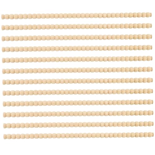 Perles décoratives en bois de 40 cm Lot de 12 pour meuble et mur