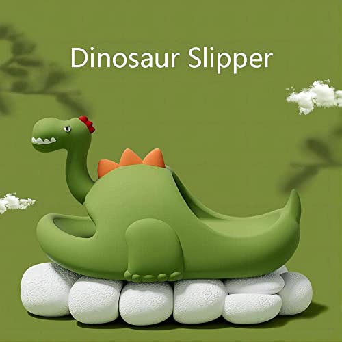 LELEBEAR Dinosaur Slippers, Cute Dinosaur Pillow Slipper Cloud Slides,Cute Dinosaur Slides Open Toe Non-Slip House Slippers3