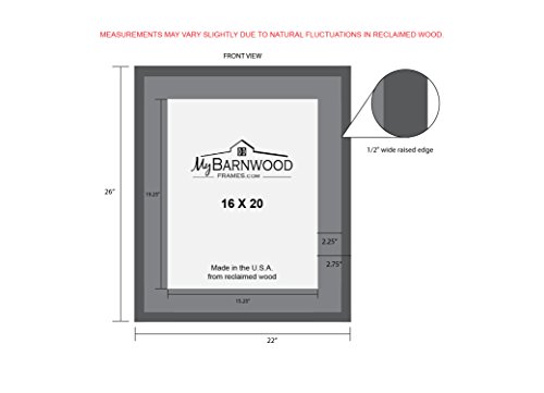 Mybarnwoodframes- Lighthouse Series Reclaimed Barnwood 16X20" Picture Frame (2.75 Inch Frame Width) #TOP1