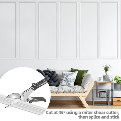 Moulure murale autoadhésive avec plinthe souple 3D de 6 mètres
