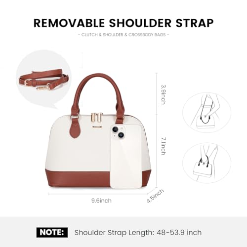 Image of LOVEVOOK Purse for Women Crossbody Bags Classic Double Zip Top Handle Dome Satchel Bag