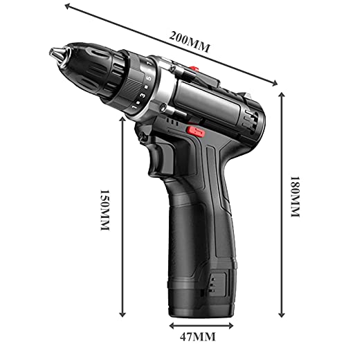 Schlag-Akku-Bohrschrauber Elektro-Schraubendreher Haushalt 12VF Elektro-Bohrmaschine Elektrowerkzeug-Set – Bild 3