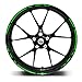 Produktbild Felgenrandaufkleber Speed Design 12 Teilig Komplett-Set -Finest Folia passend für 17 Zoll & 16" 18" 19" Felgen Motorrad Auto Fahrrad MR002 (Neon Grün)