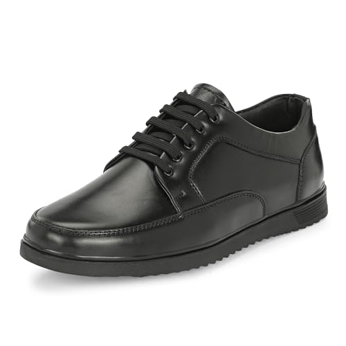 Image of Blue Leather by Centrino Genuine Leather Slip-On Men's Formal Shoe |Stylish with Soft Cushioned Insole |Trendy Non Lace-Up Design |Durable Leather with Anti-Skid Sole | Perfect for Formal Wear (3952)