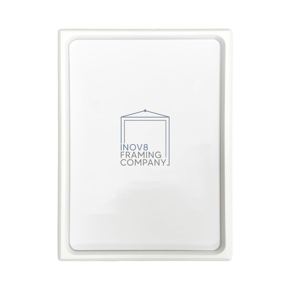 Inov8 Photo Frame Rounded Wood White 10x8 - (5x7 App)