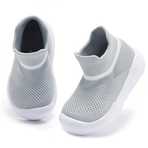 Image of MORENDL Baby Sock Shoes Toddler Walking Shoes Infant Slippers Boys & Girls Non-Slip Sneakers