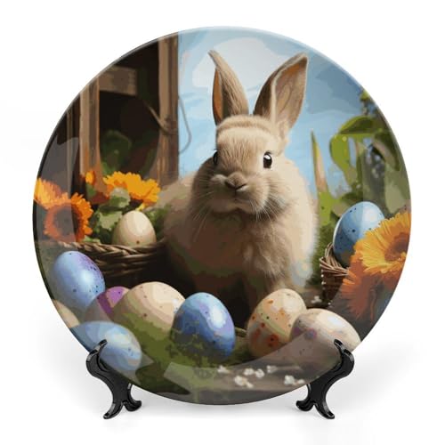 Plato decorativo de hueso de porcelana 8 pulgadas miniatura 1