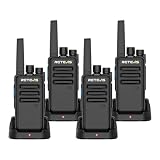Retevis RT668D Walkie Talkie DMR Professionali, Ricetrasmittenti PMR446 Senza Licenza, 256 Canali, Ricarica 2000mAh Tipo-C, Chiamata di Gruppo, Wolky Toki per Sicurezza e Hotel (confezione da 4)