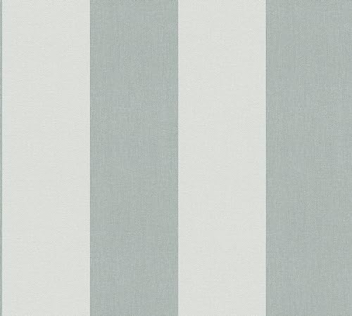 A.S. Création Green/Light Green Striped Non-Woven Wallpaper 397911-10.05m x 0.53m - Living Room Wallpaper - Made in Germany - Image 3