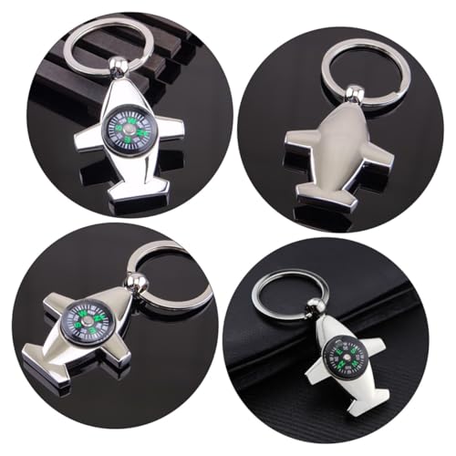 Set 3 Mini Brújulas Llavero Zinc para Camping miniatura 3