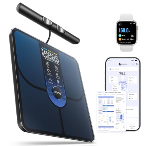 RENPHO MorphoScan Lite Body Composition Scale with Handle, Clear Display