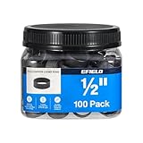 100-Pack in Bottle EFIELD 1/2" Pex Copper Crimp Rings For Pex Pipe Connection,Black-Oxidized Surface Treatment