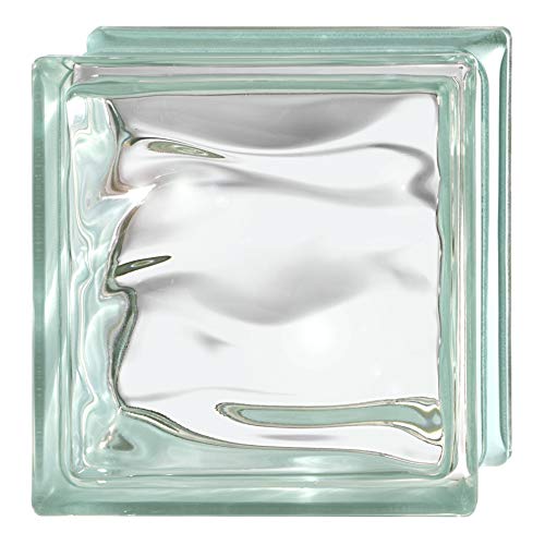 Bloque de vidrio Bormioli Rocco Agua Reflejos Caribe | cm 19x19x8 | Unidad de venta 1 caja de 6 pzas