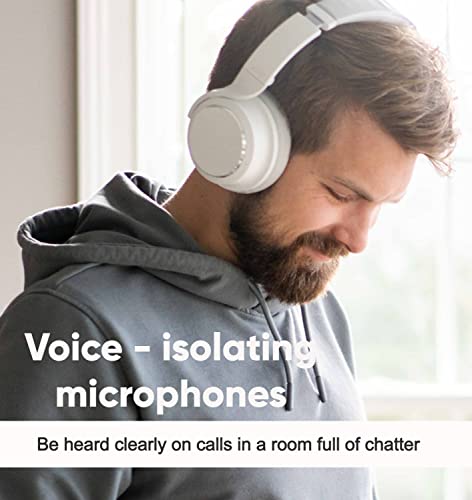 Image of WYZE Noise Cancelling Headphones, Over The Ear Headphones with Active Noise Cancellation, High-Fidelity Sound, Transparency Mode, Alexa Built-in, White