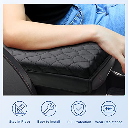 Image of CDEFG for 2020-2023 Hyundai Santa Fe Center Console Cover for 2020 Hyundai Santa Fe Accessories Armrest Cover 2020 Santa Fe Middle Console Pad Santa Fe (Black for 2020 Santa Fe)
