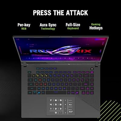 ASUS ROG Strix G16 (2025) Gaming Laptop, 16 ROG Nebula 16:10 2.5K 240Hz/3ms, NVIDIA GeForce RTXTM 5070 Ti, AMD RyzenTM 9 9955HX Processor, 32GB DDR5-5600, 1TB PCIe Gen 4 SSD, Wi-Fi 6E, Win 11 Home
