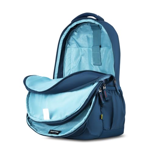 Image of Aristocrat Vortex Laptop Backpack 25L | 4 Compartments with Quick-Access Front Pocket | Padded Shoulder Straps & Side Bottle Holders | Trolley Sleeve | Office & Travel Backpack for Men & Women